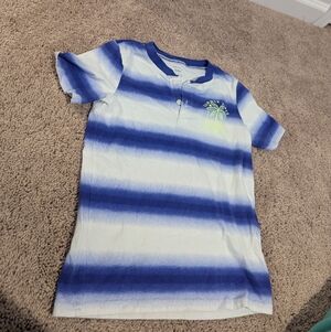 Carter's Blue and White Striped Tee